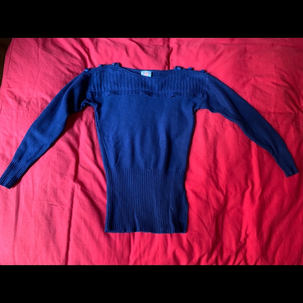 PLENTY BY TRACY REESE ROYAL BLUE BOATNECK SWEATER
